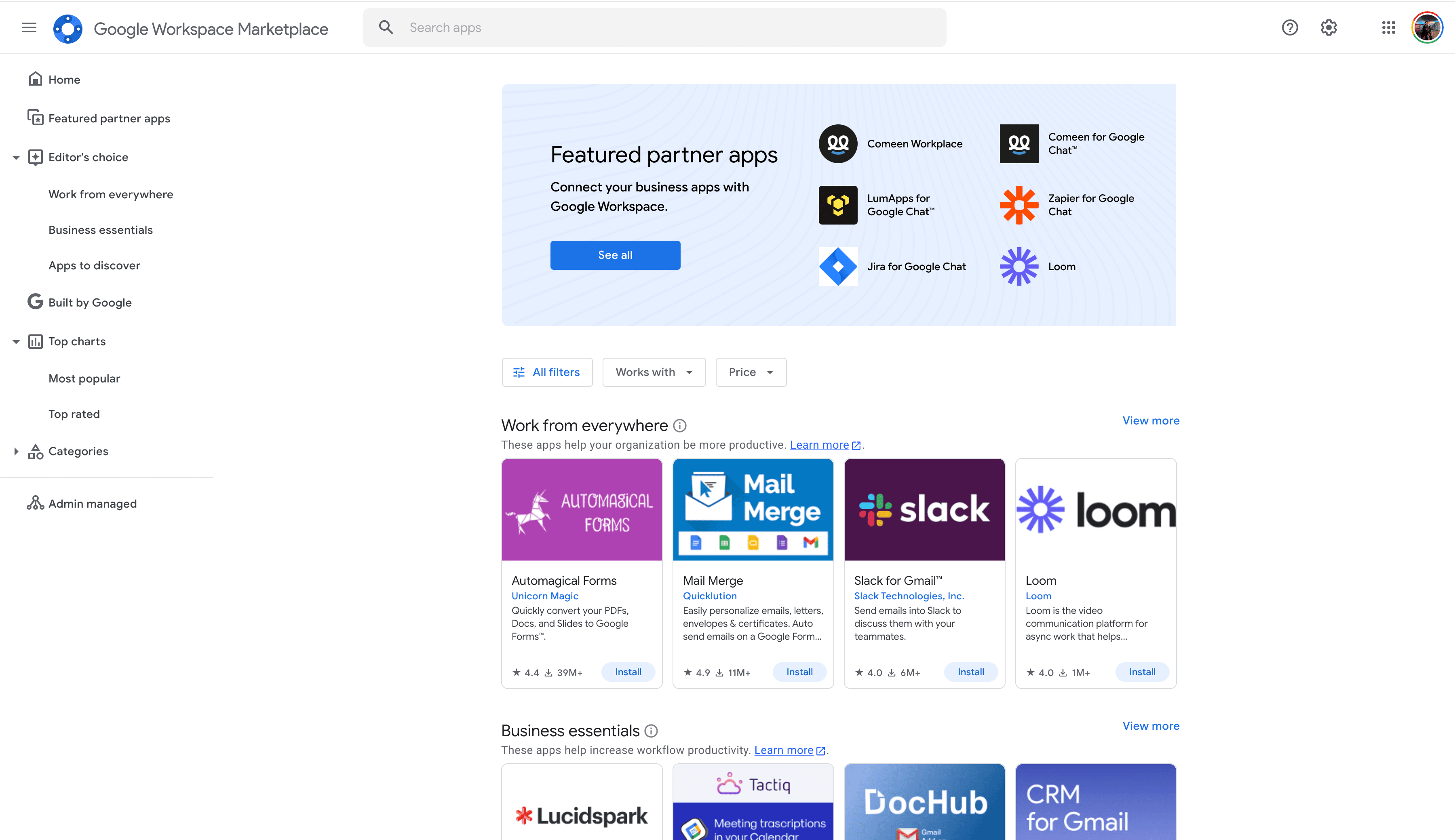 Google Workspace Marketplace hero image